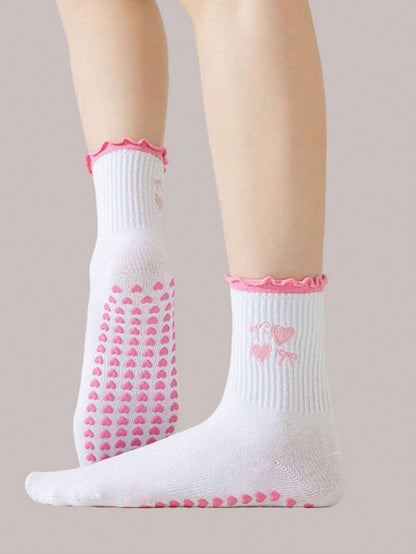 EU Size 36-43, 1 Pair/Women's Pilates Non-Slip Socks, Yoga Non-Slip Socks, Cute Ballet Non-Slip Sports Socks