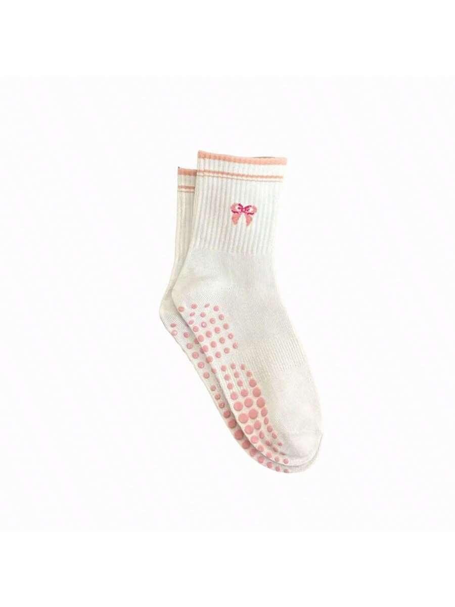 EU Size 36-43, 1 Pair/Women's Pilates Non-Slip Socks, Yoga Non-Slip Socks, Cute Ballet Non-Slip Sports Socks
