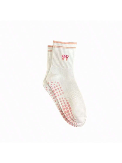 EU Size 36-43, 1 Pair/Women's Pilates Non-Slip Socks, Yoga Non-Slip Socks, Cute Ballet Non-Slip Sports Socks