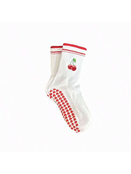 EU Size 36-43, 1 Pair/Women's Pilates Non-Slip Socks, Yoga Non-Slip Socks, Cute Ballet Non-Slip Sports Socks