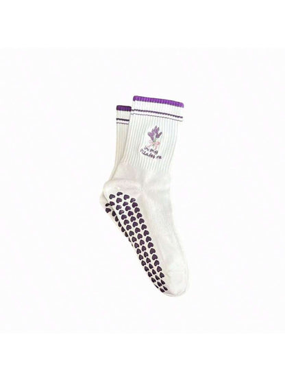 EU Size 36-43, 1 Pair/Women's Pilates Non-Slip Socks, Yoga Non-Slip Socks, Cute Ballet Non-Slip Sports Socks