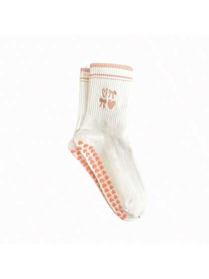 EU Size 36-43, 1 Pair/Women's Pilates Non-Slip Socks, Yoga Non-Slip Socks, Cute Ballet Non-Slip Sports Socks