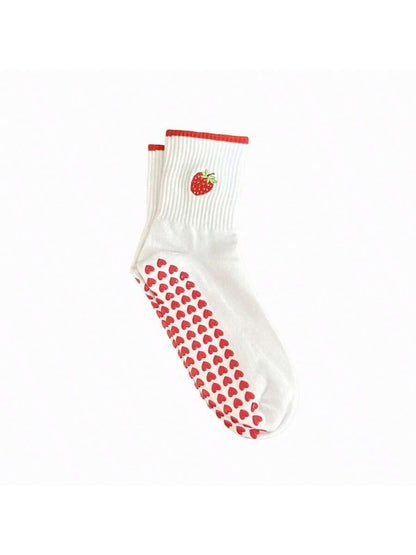 EU Size 36-43, 1 Pair/Women's Pilates Non-Slip Socks, Yoga Non-Slip Socks, Cute Ballet Non-Slip Sports Socks