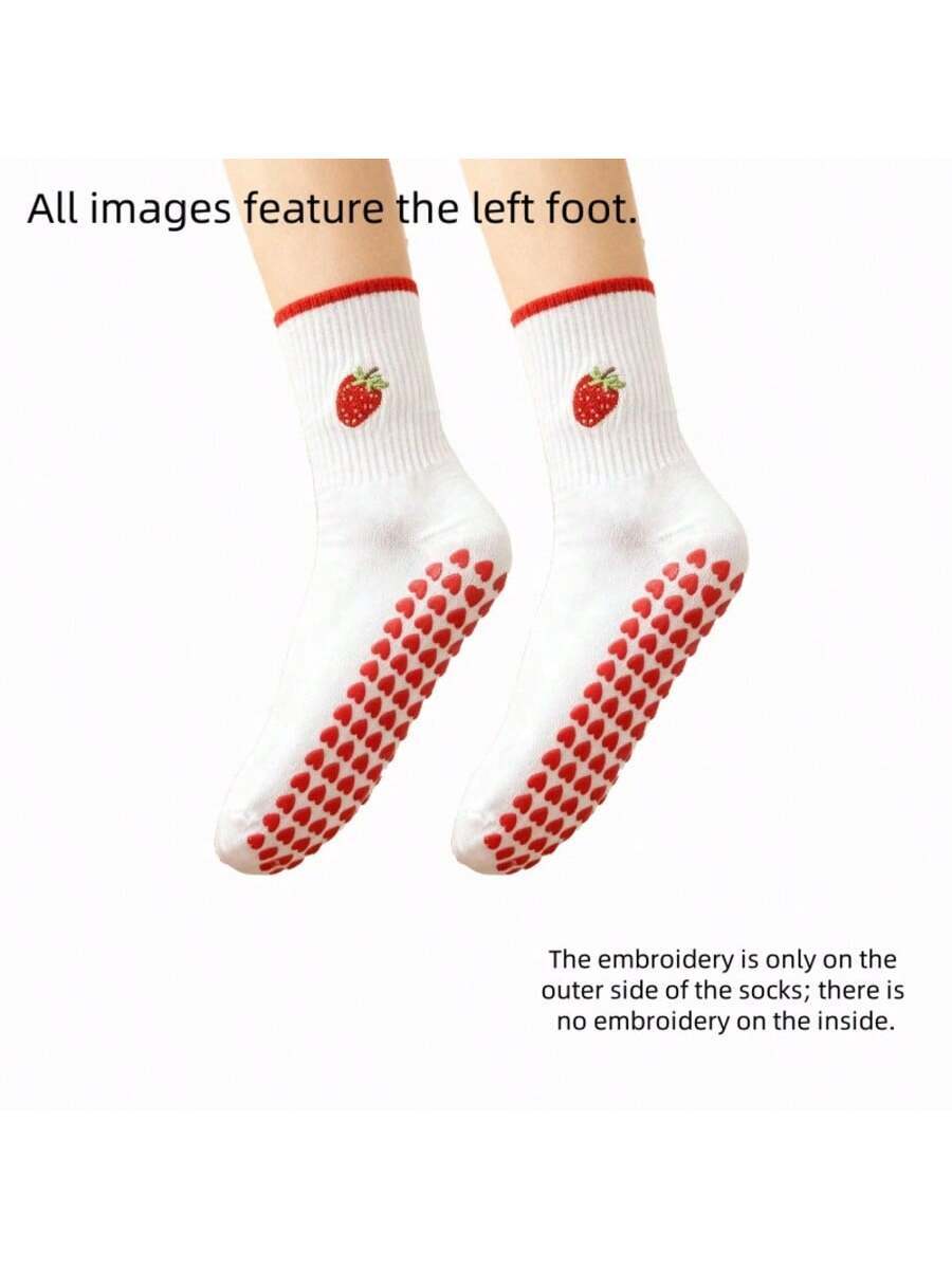 EU Size 36-43, 1 Pair/Women's Pilates Non-Slip Socks, Yoga Non-Slip Socks, Cute Ballet Non-Slip Sports Socks