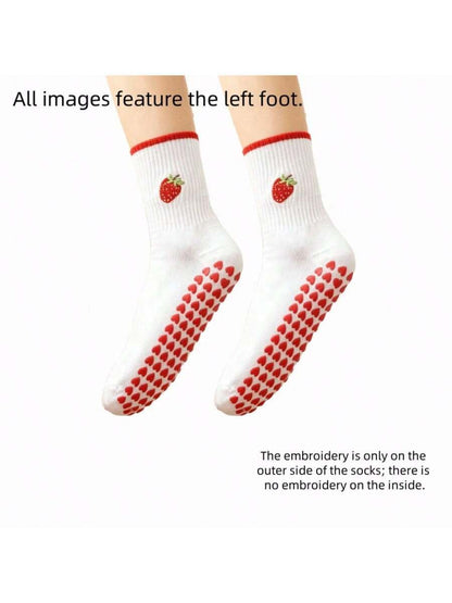 EU Size 36-43, 1 Pair/Women's Pilates Non-Slip Socks, Yoga Non-Slip Socks, Cute Ballet Non-Slip Sports Socks