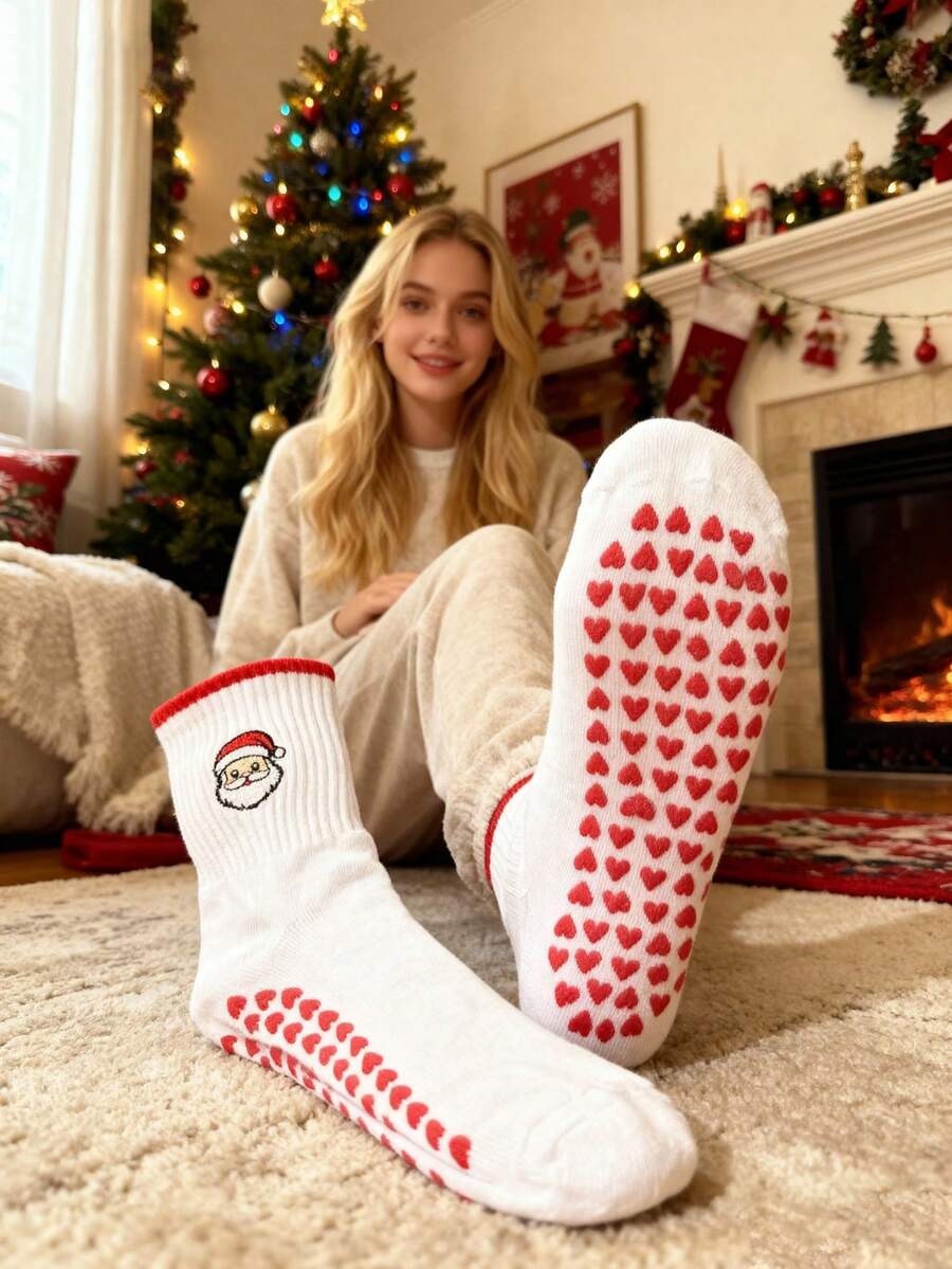 EU Size 36-43, 1 Pair/Women's Pilates Non-Slip Socks, Yoga Non-Slip Socks, Cute Ballet Non-Slip Sports Socks
