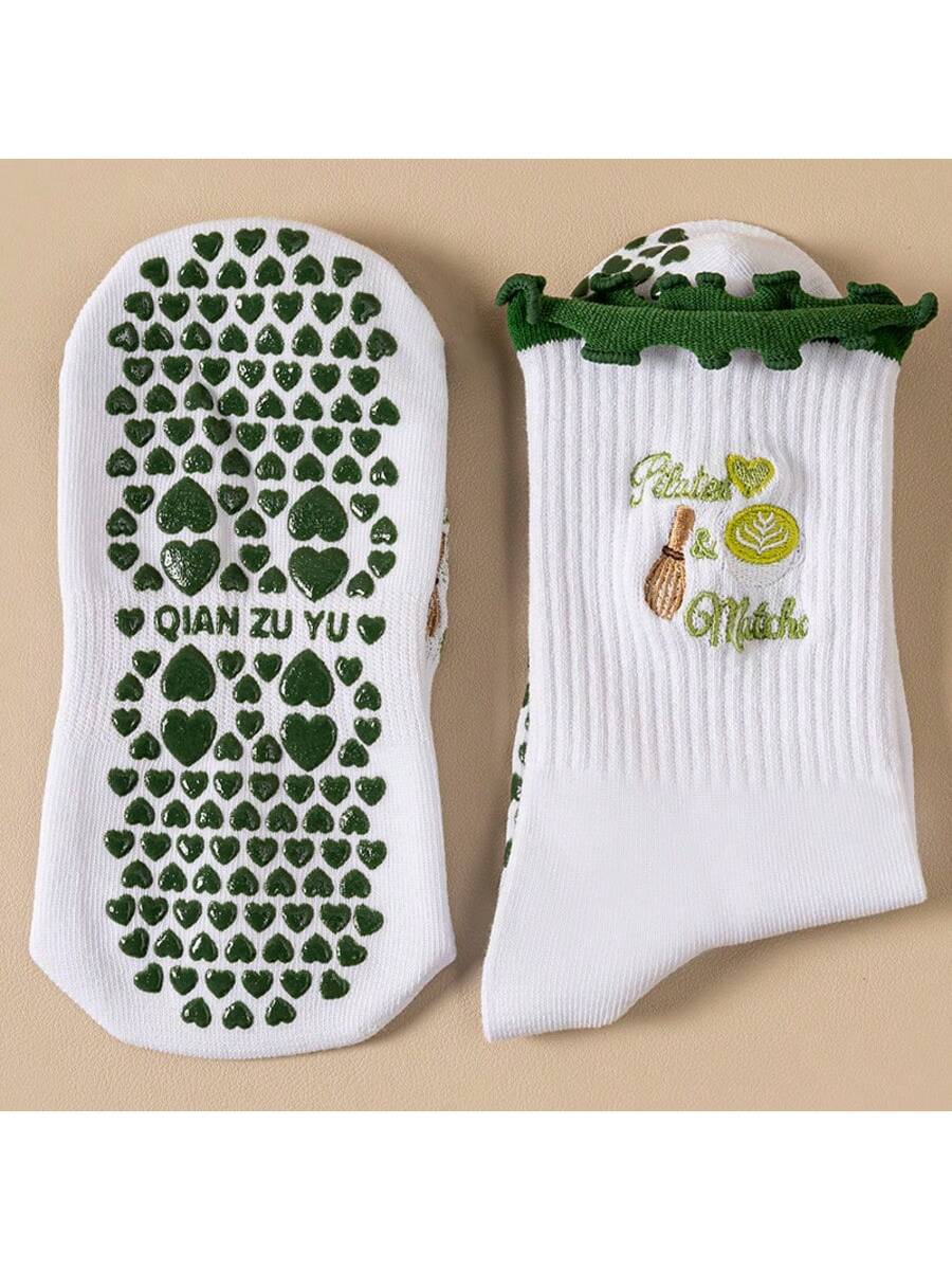 Crew grip sock - Pilates & Matcha
