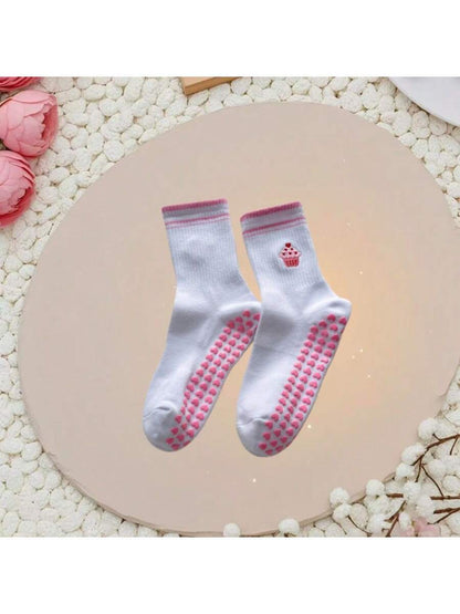EU Size 36-43, 1 Pair/Women's Pilates Non-Slip Socks, Yoga Non-Slip Socks, Cute Ballet Non-Slip Sports Socks