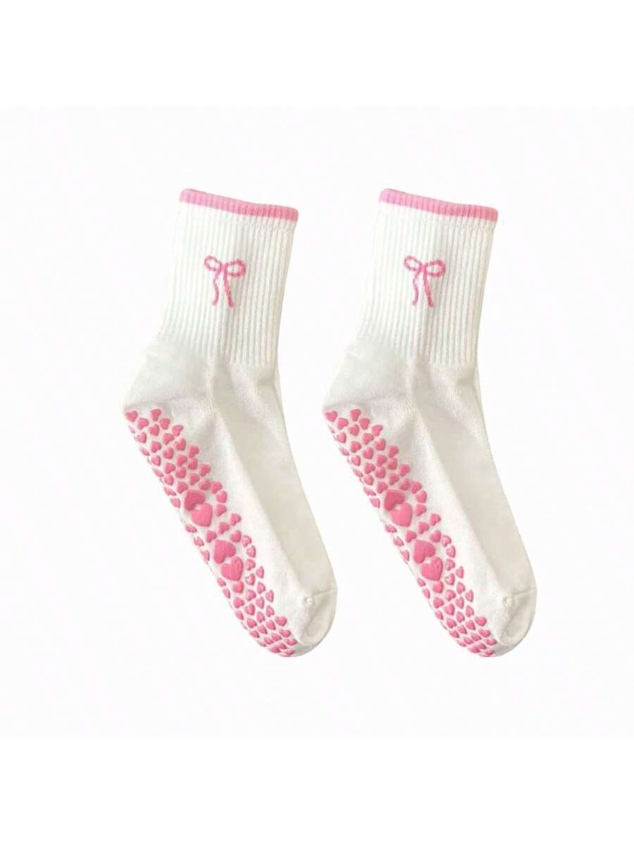 EU Size 36-43, 1 Pair/Women's Pilates Non-Slip Socks, Yoga Non-Slip Socks, Cute Ballet Non-Slip Sports Socks