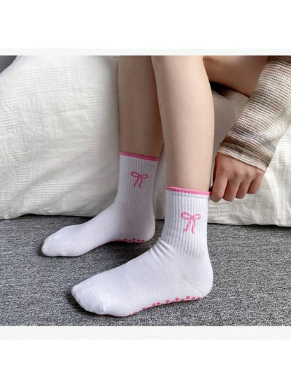 EU Size 36-43, 1 Pair/Women's Pilates Non-Slip Socks, Yoga Non-Slip Socks, Cute Ballet Non-Slip Sports Socks