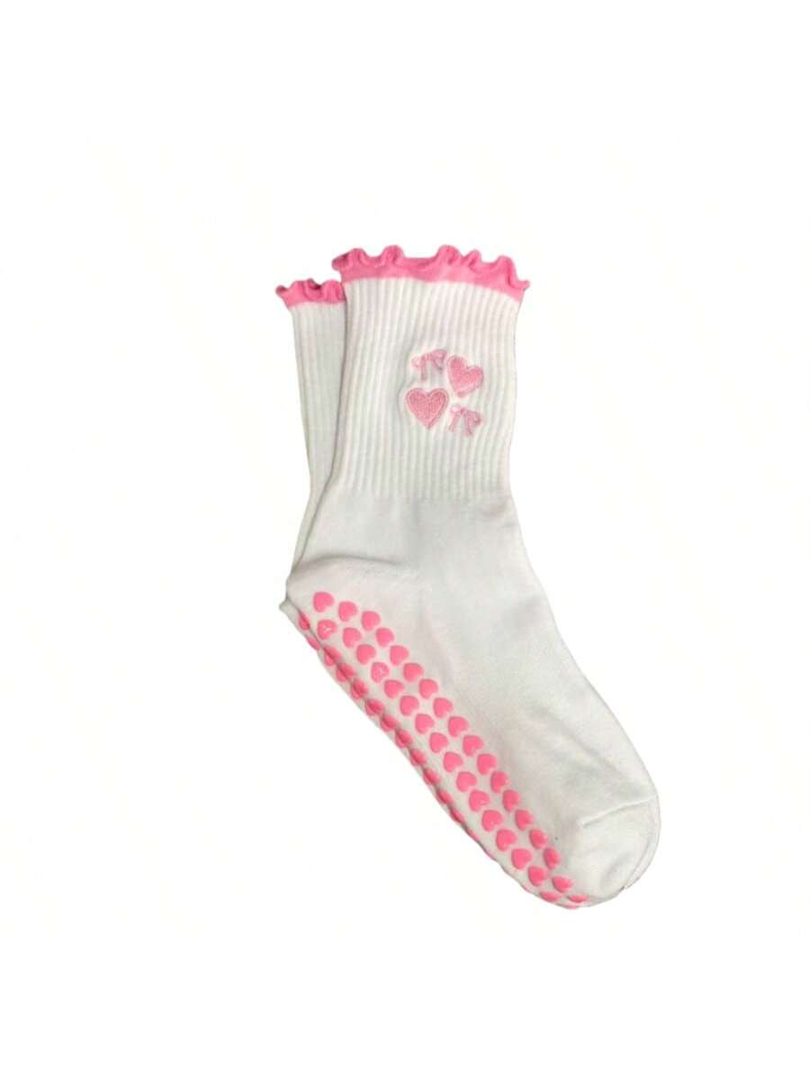 EU Size 36-43, 1 Pair/Women's Pilates Non-Slip Socks, Yoga Non-Slip Socks, Cute Ballet Non-Slip Sports Socks
