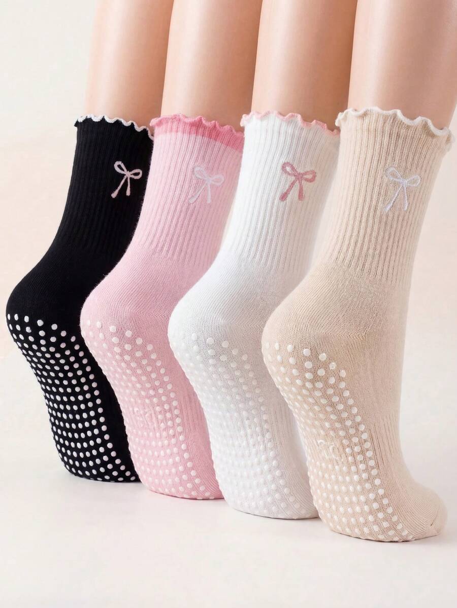 Crew grip socks w. bow