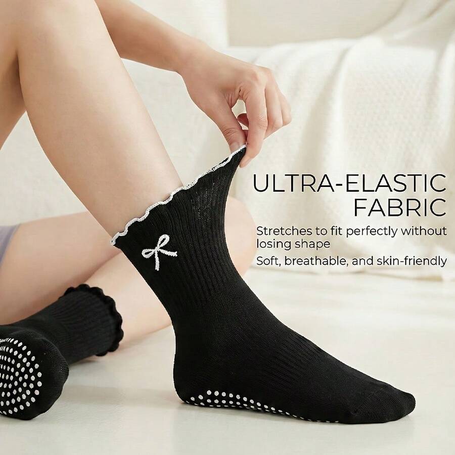 Crew grip socks w. bow