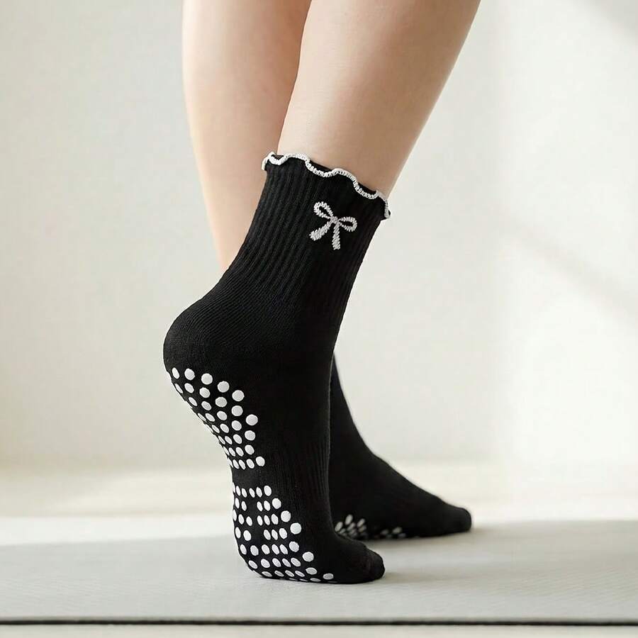 Crew grip socks w. bow