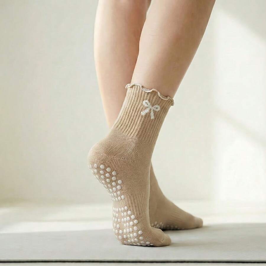 Crew grip socks w. bow