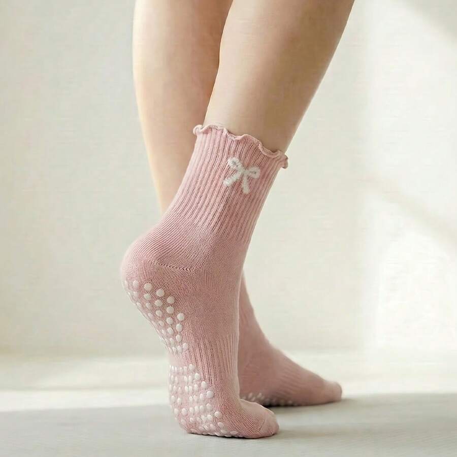 Crew grip socks w. bow