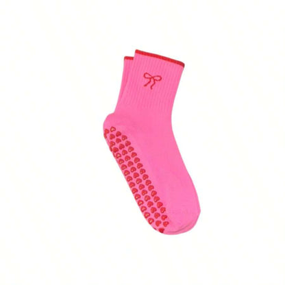 EU Size 36-43, 1 Pair/Women's Pilates Non-Slip Socks, Yoga Non-Slip Socks, Cute Ballet Non-Slip Sports Socks